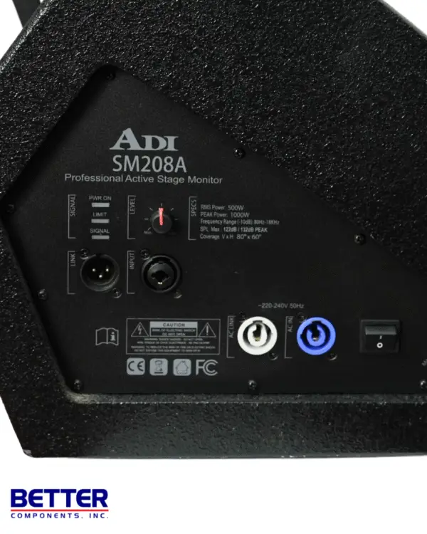 ADI SM208A ACTIVE DUAL 8" STAGE MONITOR - Image 5