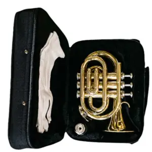 ADI PT 809L POCKET TRUMPET, Bb KEY, GOLD LACQUER